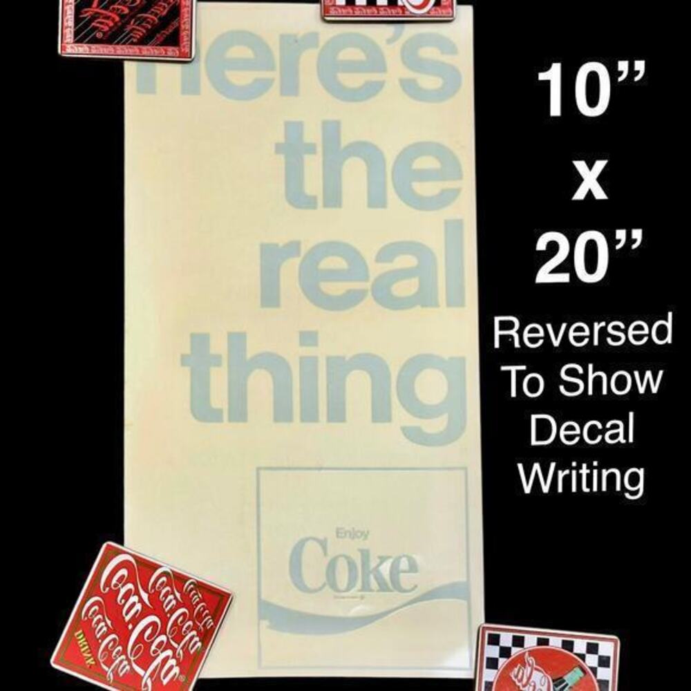 1960s-1970s Coca-Cola Original Decal for Cavalier Coke Machine Vintage MEYERCORD